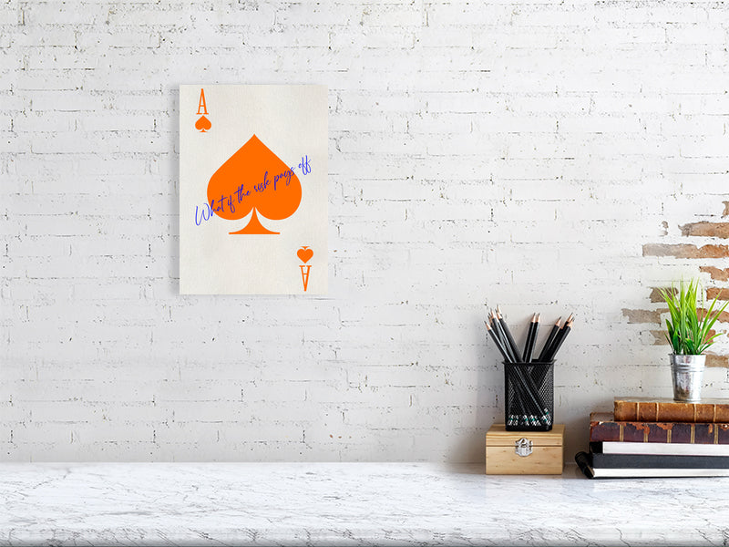 Ace of spades - orange – Albimakingart Limited
